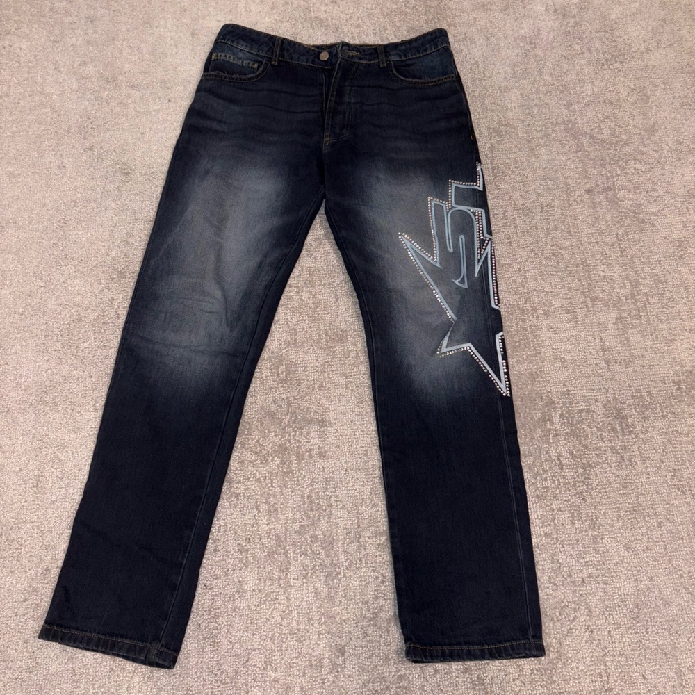 Trapstar Star Diamante Jeans Indigo Size
32